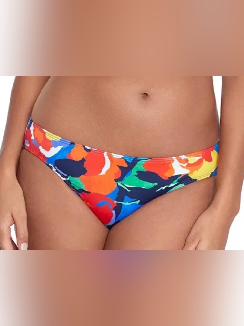NWOT Lauren Ralph Lauren Floral Bikini Bottom Size 14 Tropical Multicolor Summer